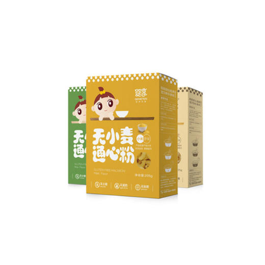 婴享大米糙米小米黑米通心粉不含小麦麸牛奶鸡蛋205g 商品图1