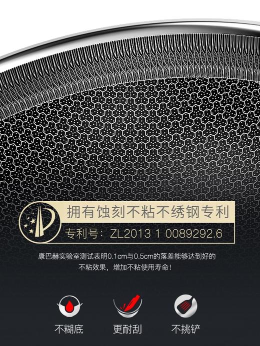 【送四件套】康巴赫新款第四代抗菌不锈钢蜂窝不粘锅 商品图2