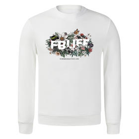 自由基地新款卫衣男潮流圆领套头长袖上衣雏菊越野车印花情况衫 NMT-1200