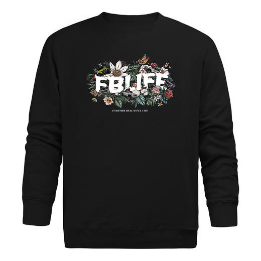 自由基地新款卫衣男潮流圆领套头长袖上衣雏菊越野车印花情况衫 NMT-1200 商品图4