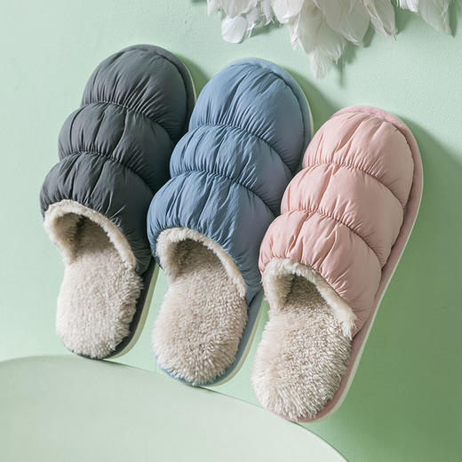 冬季云朵拖鞋家用秋冬季情侣室内毛毛鞋棉拖鞋 商品图1