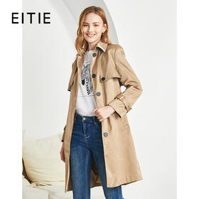 EITIE爱特爱女装秋款帅气英伦风中性经典百搭显瘦洋气风衣外套女6004715