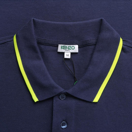KENZO 高田贤三 蓝色黑色 简约 长袖 男士长POLO 藏蓝 F005 PO101 4BA 78 商品图3