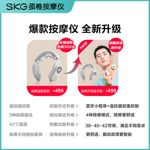 skg颈椎按摩器颈部按摩仪多功能脖子振动脉冲家用智能护颈仪肩颈 商品图1