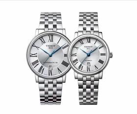 天梭卡森臻我系列全自动机械对表男表T1224071103300女表T1222071103300