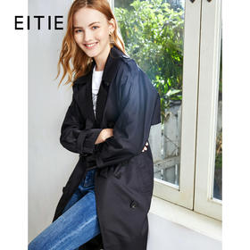 EITIE爱特爱秋季新款洋气复古宽松百搭显瘦双排扣风衣外套女6004713