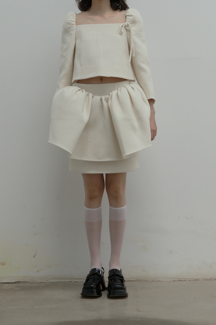 shushutong抽褶短裙aw20sk03