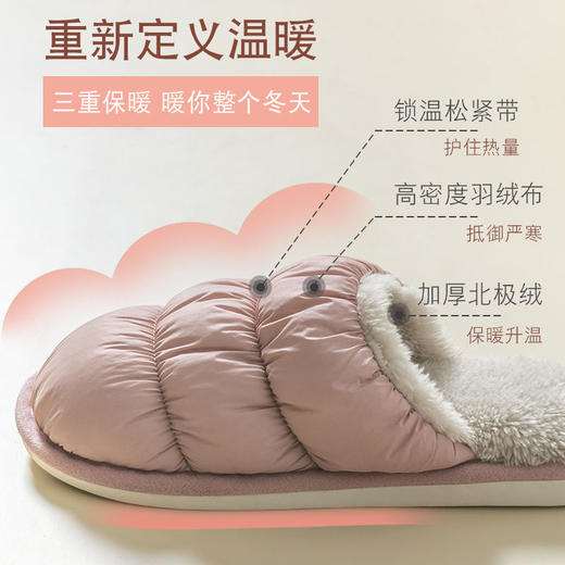 冬季云朵拖鞋家用秋冬季情侣室内毛毛鞋棉拖鞋 商品图8