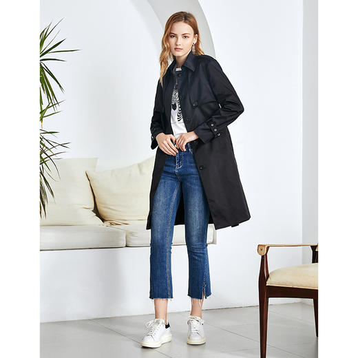 EITIE爱特爱女装秋款帅气英伦风中性经典百搭显瘦洋气风衣外套女6004715 商品图8