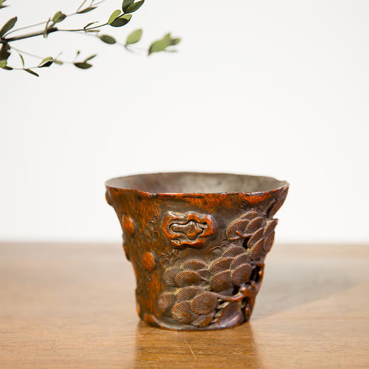清代  竹雕鹿纹杯 商品图4