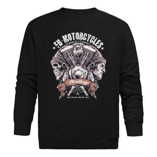 自由基地机车款圆领套头卫衣秋冬新款长袖潮流街头风 NMT-1211 商品图1