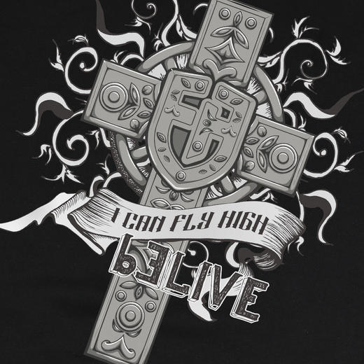 自由基地秋冬个性复古十字架图腾长袖套头圆领卫衣帅气嘻哈风情侣 NMT-1209 商品图4