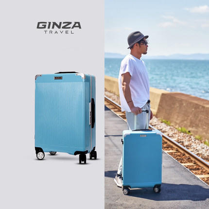 银座复古行李箱小清新铝框箱拉杆箱万向轮女登机旅行箱A-9011K 商品图4