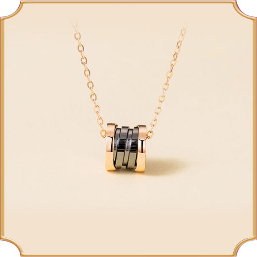 18K钻石黑瓷/白瓷吊坠女正品小蛮腰锁骨吊坠气质款(不含项链) 商品图0