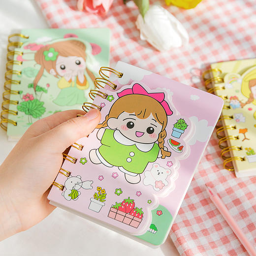 三年二班小号便携可爱记事本随身线圈本笔记本子简约ins风学生用