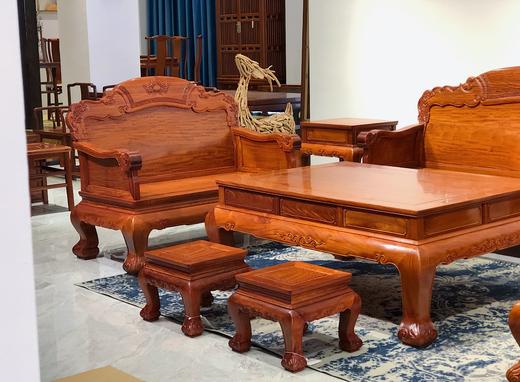 红桥红  家具严选  缅甸花梨（大果紫檀）  【如意 靠背沙发223八件套】 商品图1