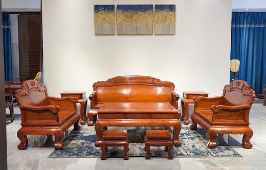 红桥红  家具严选  缅甸花梨（大果紫檀）  【如意 靠背沙发223八件套】 商品图0