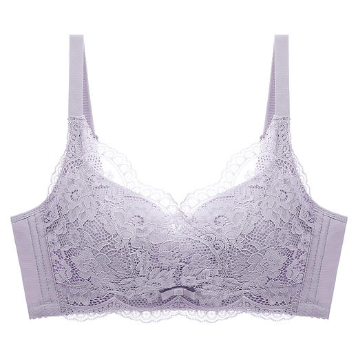 梦芭蒂女聚拢小胸无钢圈防下垂舒适承托调整型收副乳文胸繁花映月 商品图1