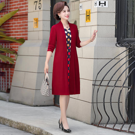 YCE  A496-1929假两件连衣裙阔太太洋气连衣裙 商品图2