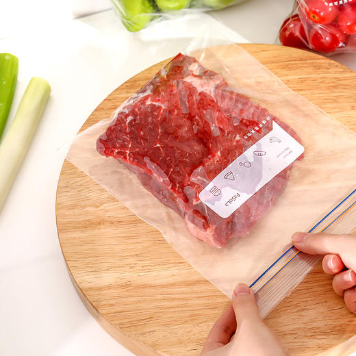 FaSoLa双层拉链式PE密实袋 双拉链密封 加厚水果食品冰箱保鲜袋 商品图3