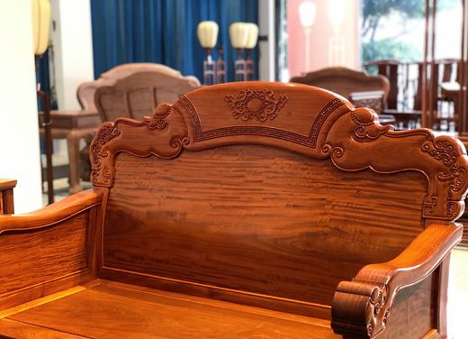 红桥红  家具严选  缅甸花梨（大果紫檀）  【如意 靠背沙发223八件套】 商品图4