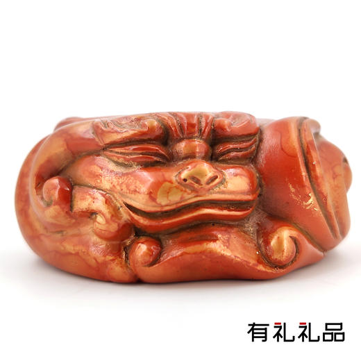 青狮盖置/茶宠 纯铜 铜话A级 招财茶台摆件茶具 铜艺 精美 摆件 茶道 茶摆 商品图6