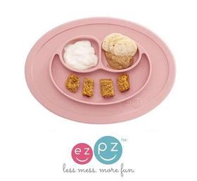 现货）美国ezpz儿童硅胶餐盘mini一体式笑脸餐垫盘宝宝分格餐具