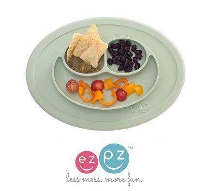 现货）美国ezpz儿童硅胶餐盘mini一体式笑脸餐垫盘宝宝分格餐具 商品图3