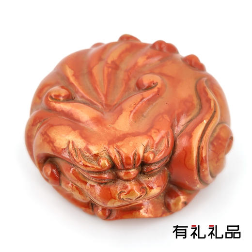 青狮盖置/茶宠 纯铜 铜话A级 招财茶台摆件茶具 铜艺 精美 摆件 茶道 茶摆 商品图7