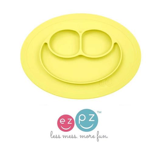 现货）美国ezpz儿童硅胶餐盘mini一体式笑脸餐垫盘宝宝分格餐具 商品图1