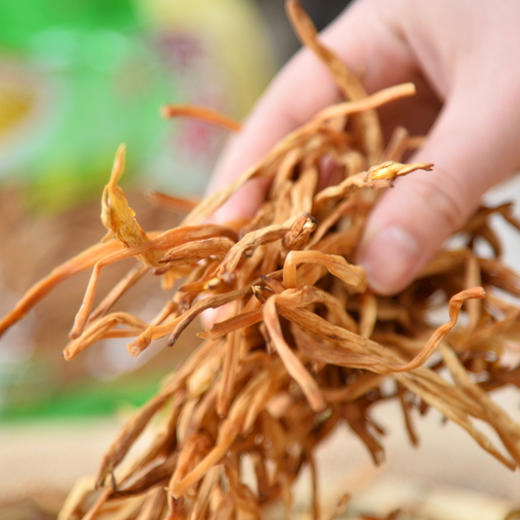 【陕西特产】黄花菜干货土特产农家自产新鲜直条天然无硫菜干300g/袋 商品图1