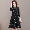 WE-X2B069 印花连衣裙女中长款2020秋新款修身气质长袖改良版旗袍裙子【优】 商品缩略图1