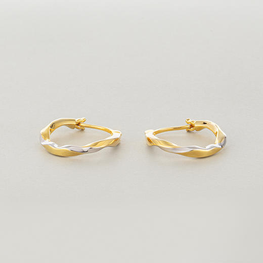APRESI｜TWIRLING Small Version Twisted Hoops [扭花拼色细版耳环] 商品图3
