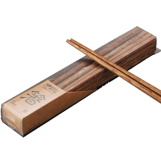 康巴赫鸡翅木筷子家用实木健康无漆蜡长筷10双 商品图3