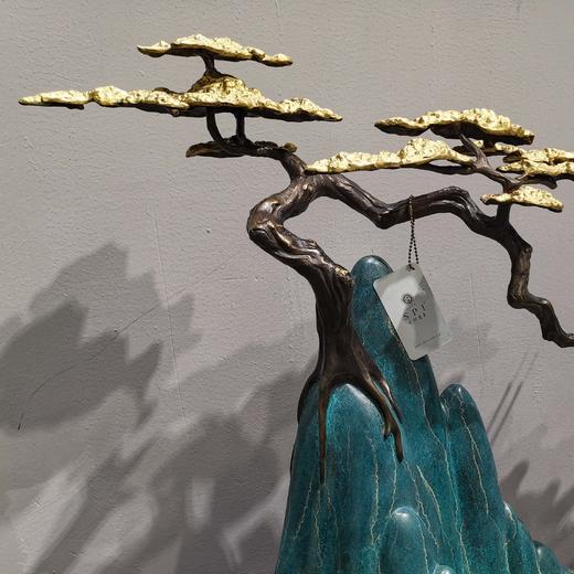 瑞鹤迎松 纯铜热着色 新中式家居客厅玄关高档家居摆件 时尚 大气 精美 铜艺 摆件 商品图1