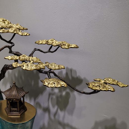 四季桃园-登高 纯铜热着色 新中式家居客厅玄关高档家居摆件 时尚 大气 精美 摆件 铜艺 商品图2