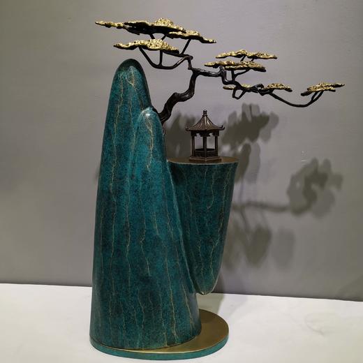 四季桃园-登高 纯铜热着色 新中式家居客厅玄关高档家居摆件 时尚 大气 精美 摆件 铜艺 商品图0