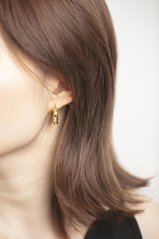 APRESI｜FLOW A Trio of Gemstones Earrings [流线耳环 大 / 小 ] 商品图8