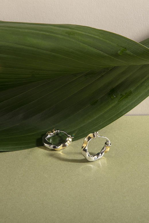 APRESI｜TWIRLING Large Version Twisted Hoops [扭花拼色粗版耳环] 商品图5