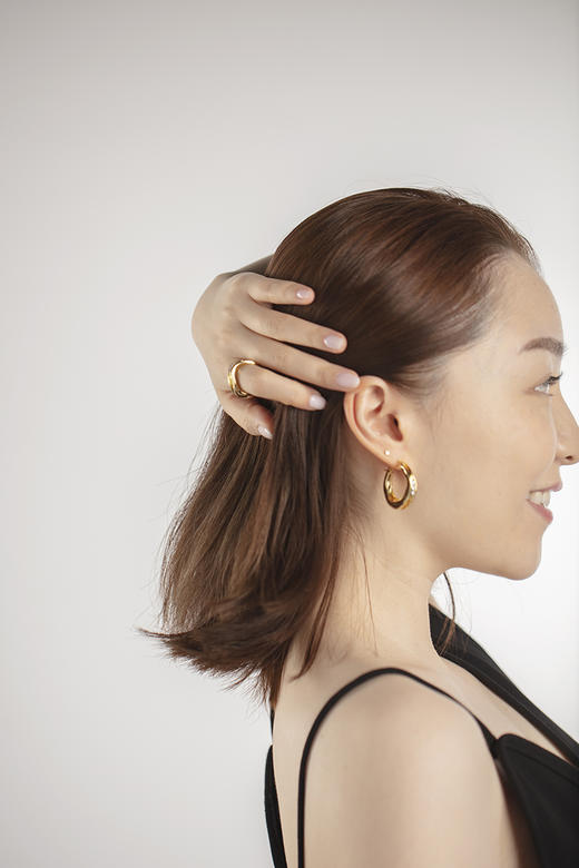 APRESI｜FLOW A Trio of Gemstones Earrings [流线耳环 大 / 小 ] 商品图4