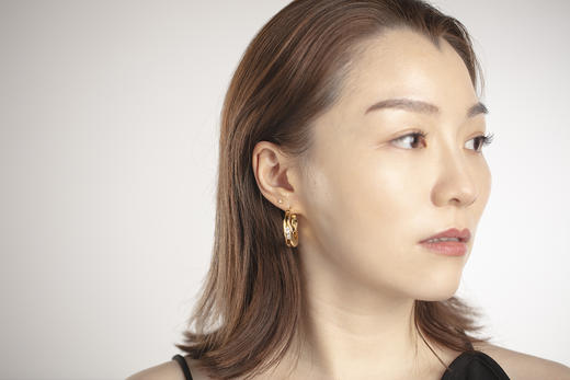 APRESI｜FLOW A Trio of Gemstones Earrings [流线耳环 大 / 小 ] 商品图2