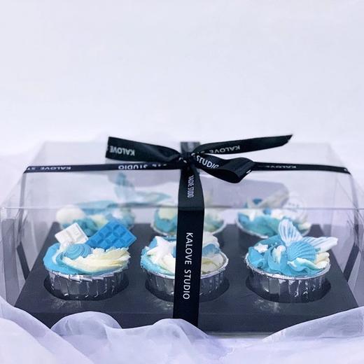 蓝色海洋主题杯子蛋糕 商品图1