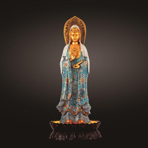 铜胎景泰蓝观自在 观音 典藏级 时尚 精美 铜艺 摆件 商品图1