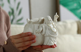 笔筒 左 精品陶瓷弥勒笔筒中国风办公笔筒茶道通 精美 时尚