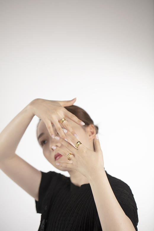 APRESI｜斜版STARRY Gloas Vivid Gemstones Ring [星辰开口戒指] 商品图6