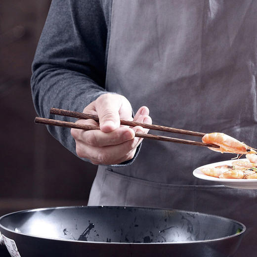 康巴赫鸡翅木筷子家用实木健康无漆蜡长筷10双 商品图2