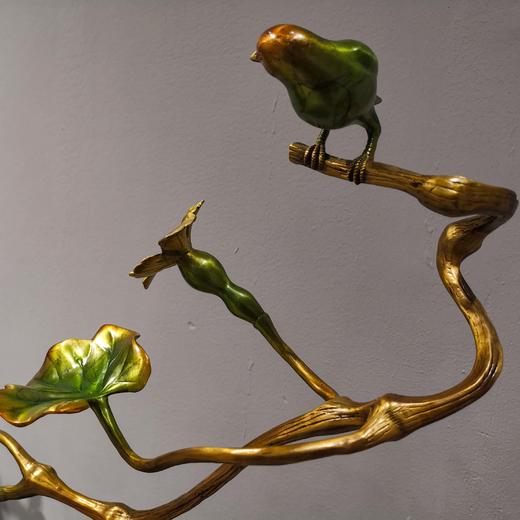 瓜瓞绵延 纯铜热着色 葫芦 新中式家居客厅玄关高档家居摆件 时尚 大气 精美 摆件 商品图3