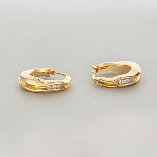APRESI｜FLOW A Trio of Gemstones Earrings [流线耳环 大 / 小 ] 商品图10