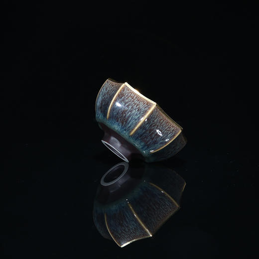 龙德堂陶艺 范泽锋烧 星月 天目盏《庄子八则金边》 库存咨询客服 商品图2