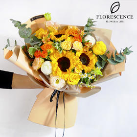 【花期】299元加州阳光韩式混搭花束